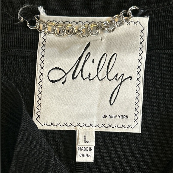 Milly Black Zippered Blazer - Picture 2 of 3